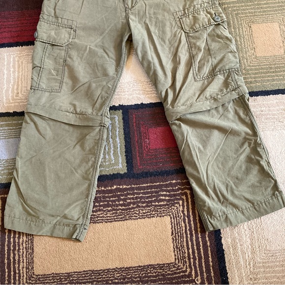 WearFirst Men's Olive Stone Convertible Zip Off Cargo Pants Shorts Size 34x30 - Picture 3 of 12